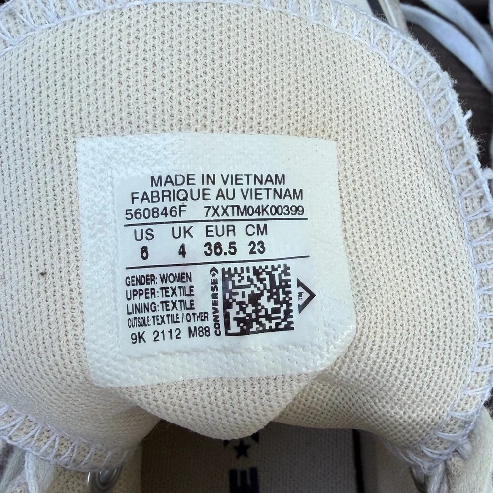 Converse White High-Top Sneakers - Picture 9 of 10